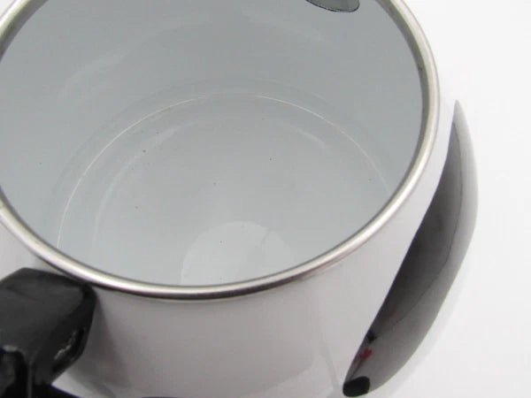 M Kamenstein Black White Cow Whistling Tea Kettle 2.5 qt from 1992