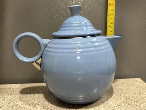 Vintage 80’s Blue Fiesta Homer Laughlin by Copco Enamel Tea Kettle in EUC, RARE!