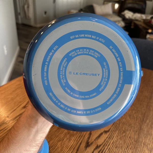 Le Creuset Lapis Blue Classic Whistling Tea Kettle 1.7Qt Enamel on Steel