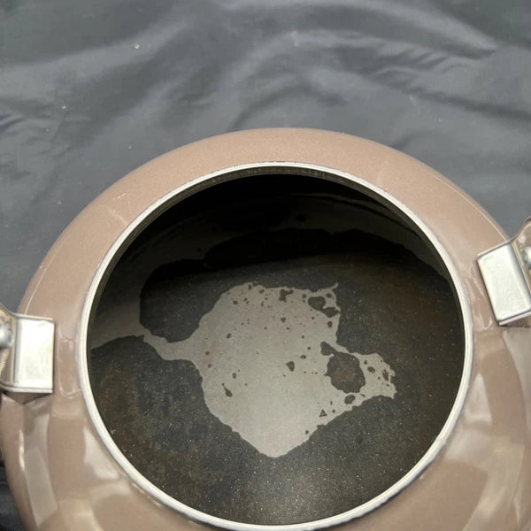 Le Creuset Enamel on Steel 1.7 Quart Whistling Tea Kettle, Flint-Oyster Grey