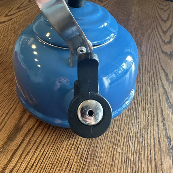 Le Creuset Lapis Blue Classic Whistling Tea Kettle 1.7Qt Enamel on Steel