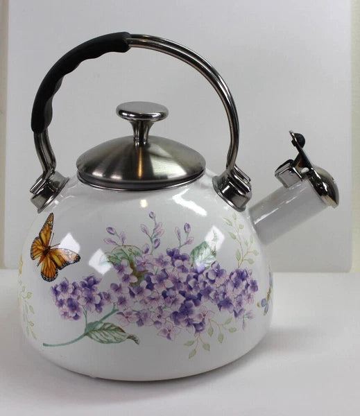 Lenox BUTTERFLY MEADOW Enamel Tea Kettle 2.5 Quart