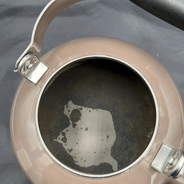 Le Creuset Enamel on Steel 1.7 Quart Whistling Tea Kettle, Flint-Oyster Grey