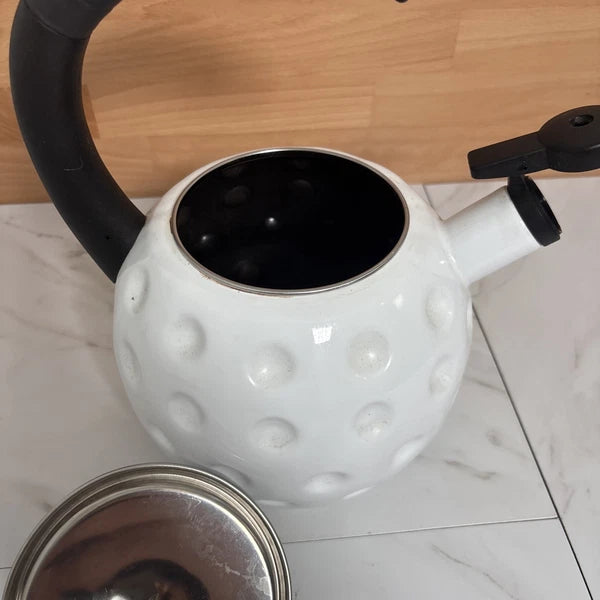 Vintage 90's Copco Enamel Golf Ball Whistling Tea Kettle Golfing Gift