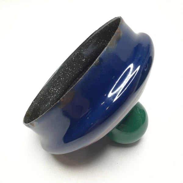 TEA KETTLE PHALZGRAPH GREAT USED CONDITION BLUES & GREEN