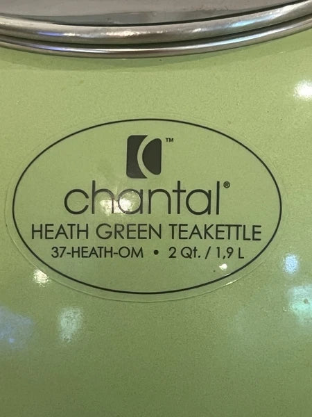 Chantal Heath 2 Qt Whistling Teakettle Apple Green Ombre Enamel Over Stainless