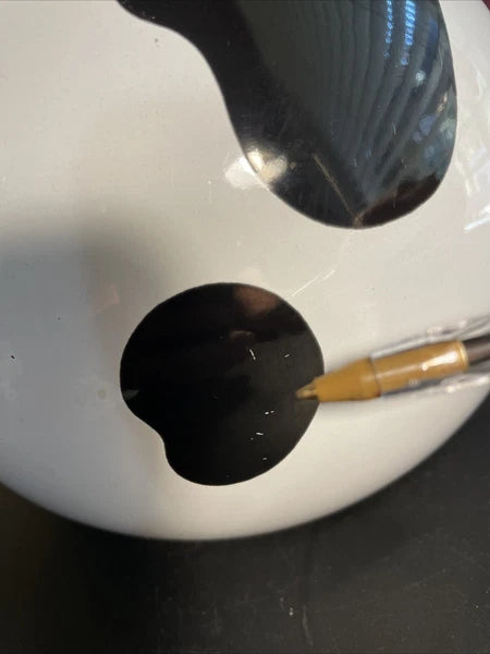 C & R Black & White Open Handled Whistling Tea Kettle Japan