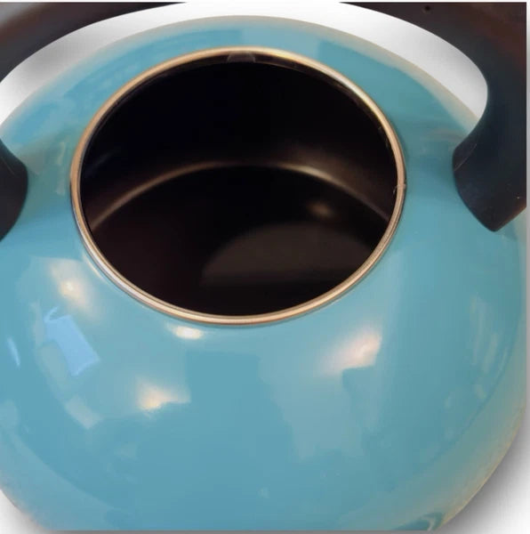 Circulon 2 Qt Stovetop Whistling Tea Kettle Turquoise Enamel