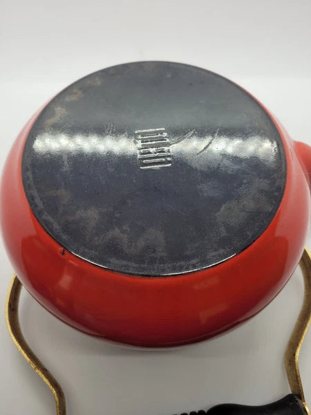 beautiful Water boiler ASTA Fissler red enamel tea kettle Stövchen GUC