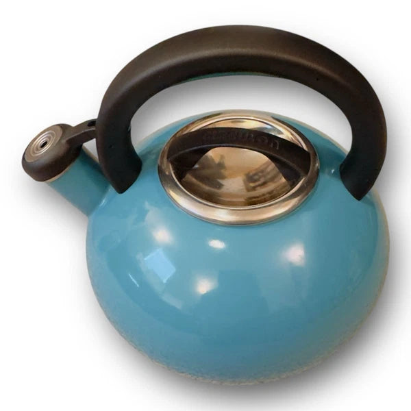Circulon 2 Qt Stovetop Whistling Tea Kettle Turquoise Enamel