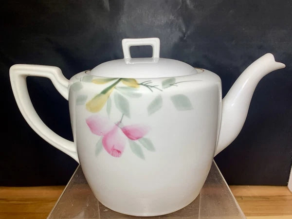 Vintage Noritake Azalea Teapot 19322 Green Stamp Japan