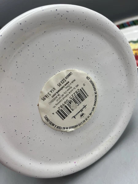 Vintage Hallmark Christmas Santa Enamelware Coffee Pot And Tray Set Farmhouse