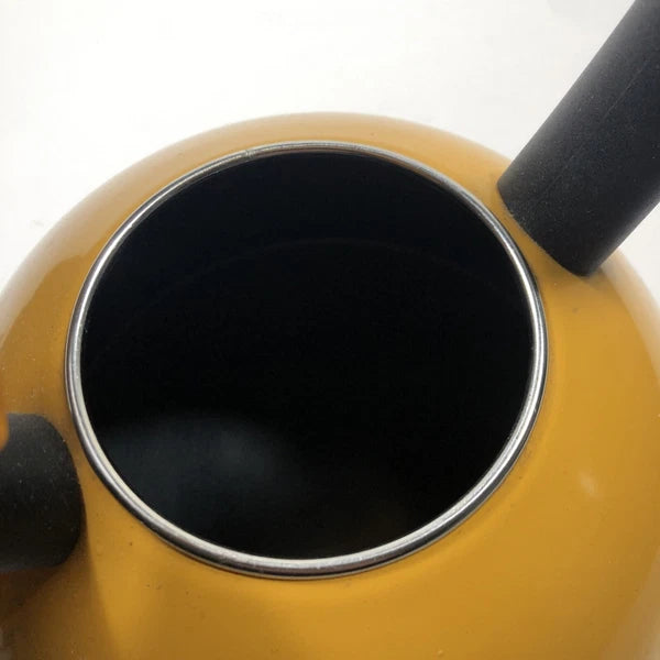 KitchenAid Whistling Tea Pot Kettle  Mustard Yellow Mid-Century Modern Style GUC