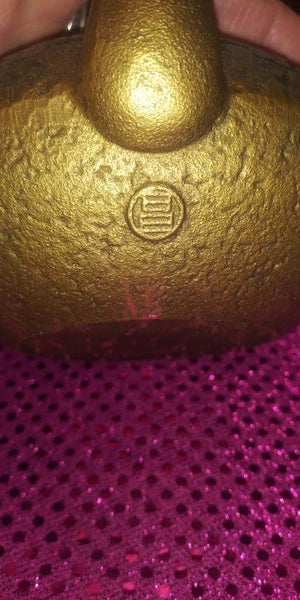 Brass/Enamel Marked Ethnic Teapot With Tea Strainer EUC