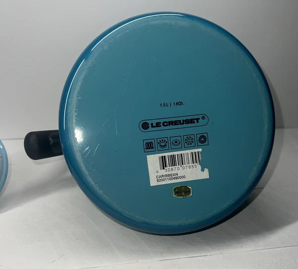 Le Creuset Chrysenth Turquoise Hombre Whistling Tea Kettle 1.6 US Quart Enamel
