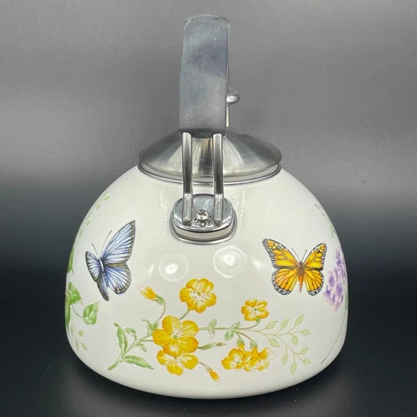 Lenox Butterfly Meadow Enamel Tea Kettle 2.5 Quart #887025 New with Tags No Box