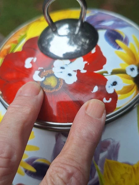 Pioneer Woman 2.3 Qt.tea Kettle Summer Garden Floral Enameled Steel Retired READ