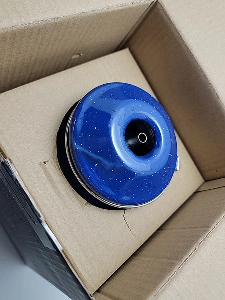 COLETTI Classic Camping Coffee Pot & Enamel Mug Set  Percolator Blue Glass Broke