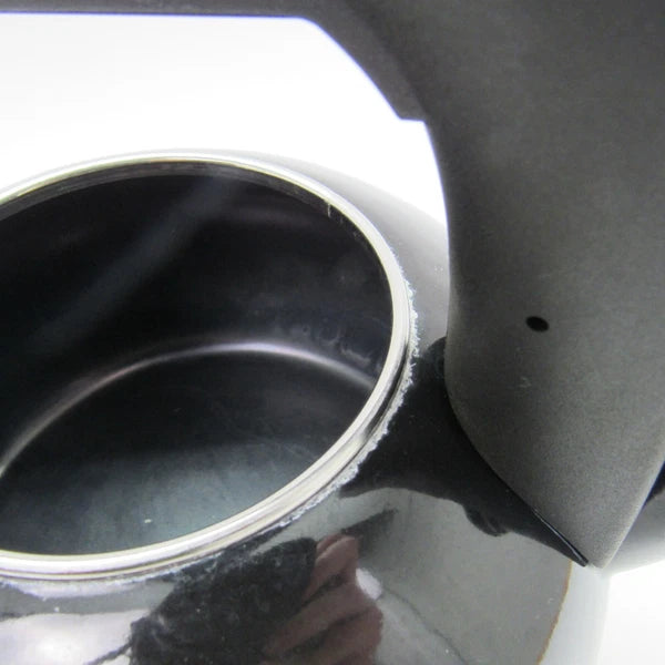 KitchenAid 1.5qt Quart Black Enamel Whistling Teakettle Teapot