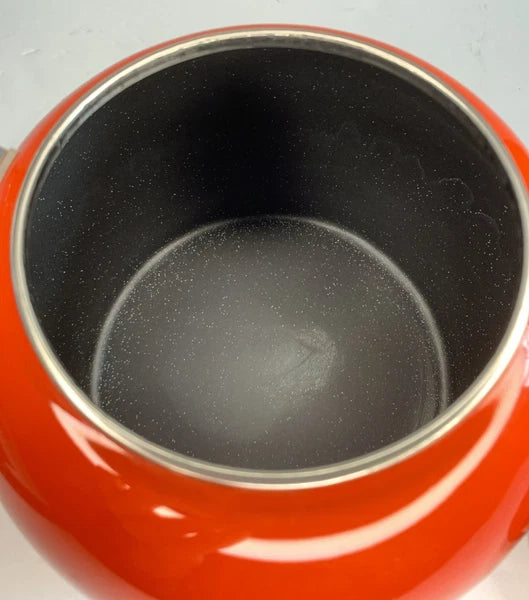 Le Creuset Halo Whistling Teapot 1.1 Literd Red Cerise Ombré 1.25 Quart Enamel