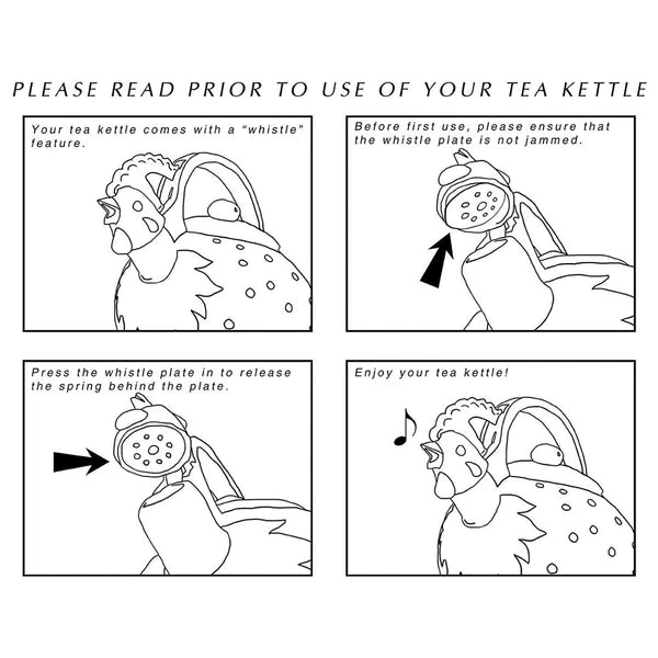 UPware Enamel on Steel Whistling Tea Kettle, Stovetop Teakettle (2.3 Quart, S...