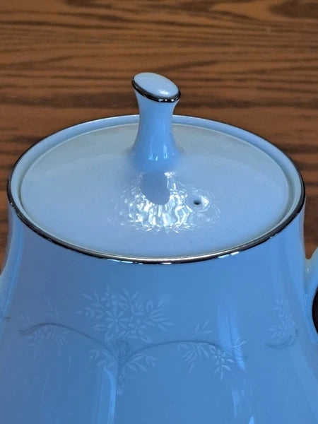 Noritake 6441 Whitebrook Pattern 6 5/8" Teapot/Coffee MCM Floral Bouquet Design