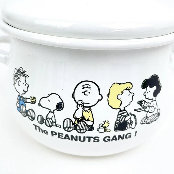 Snoopy Break Time Casserole Enamel Pot with Handle 16cm New From Japan
