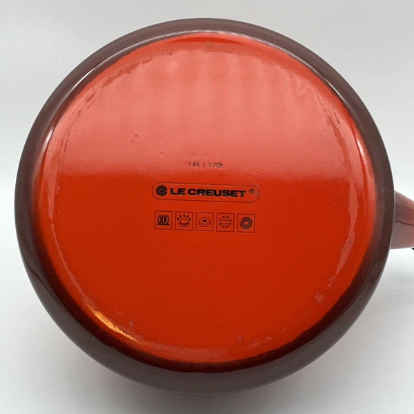 Le Creuset Tea Kettle Teapot Red Ombre Enamel Steel 1.7 Quart