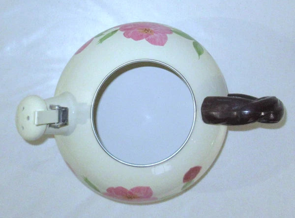 Franciscan Desert Rose Enamel Tea Kettle Vintage USA