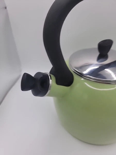 Copco Tea Kettle Avacodo Green 2 QT Whistling Stainless Steel Enamel Wilton