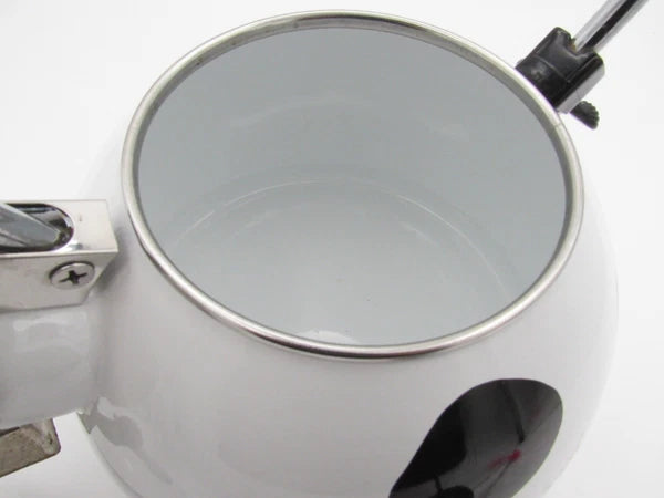 M Kamenstein Black White Cow Whistling Tea Kettle 2.5 qt from 1992