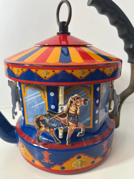 MKI Kamenstein World of Motion Tea Kettle Teapot Carousel FOR PARTS OR DISPLAY