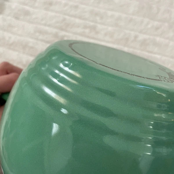 Vintage Fiesta Enamelware Tea Kettle Sea Mist Green Copco Homer Laughlin Enamel