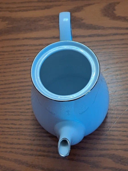 Noritake 6441 Whitebrook Pattern 6 5/8" Teapot/Coffee MCM Floral Bouquet Design