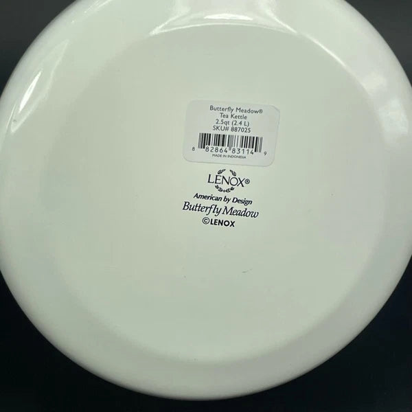 Lenox Butterfly Meadow Enamel Tea Kettle 2.5 Quart #887025 New with Tags No Box