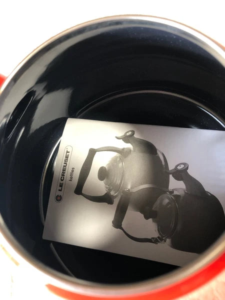 Le Creuset Enamel on Steel 1.6 Quart  Whistling Kettle, CHERRY RED - New