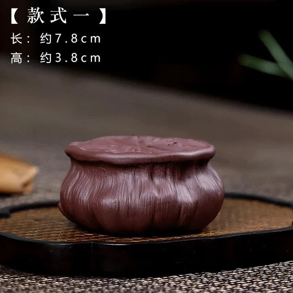 Purple Clay Tea Tray Tea Set Tea Set Decorated Purple Clay Lotus Heart Set
