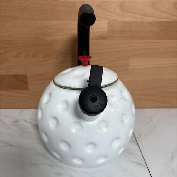 Vintage 90's Copco Enamel Golf Ball Whistling Tea Kettle Golfing Gift