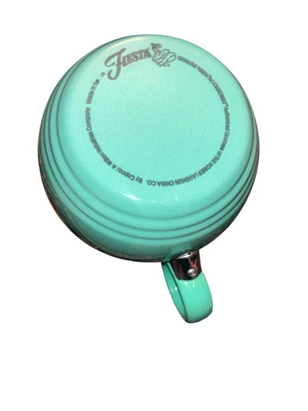 Fiesta Copco Enamel Turquoise Blue Tea Kettle 9" Tall