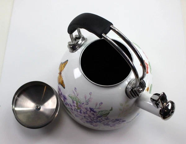 Lenox BUTTERFLY MEADOW Enamel Tea Kettle 2.5 Quart