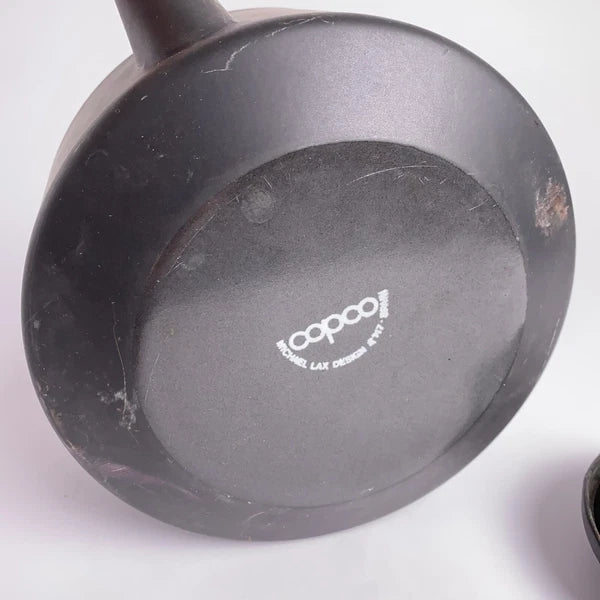 Copco Tea Kettle Michael Lax Design Matte Black Holland Teak Handle Vintage MCM
