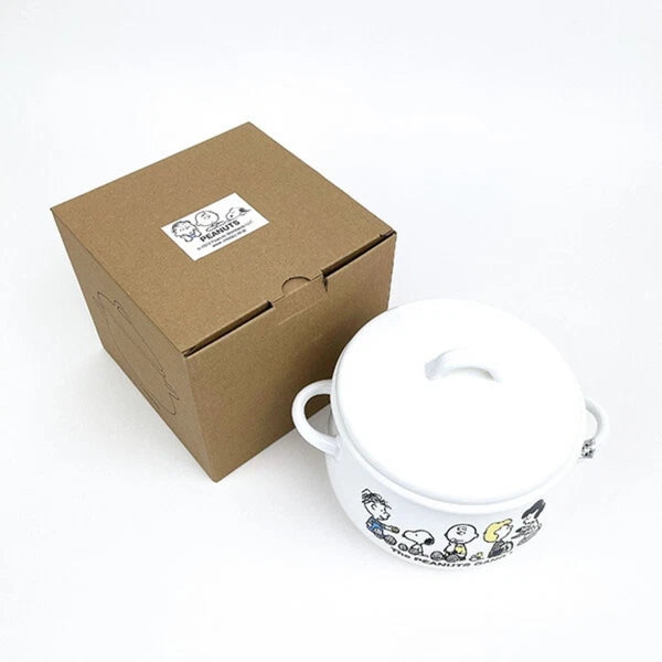 Snoopy Break Time Casserole Enamel Pot with Handle 16cm New From Japan