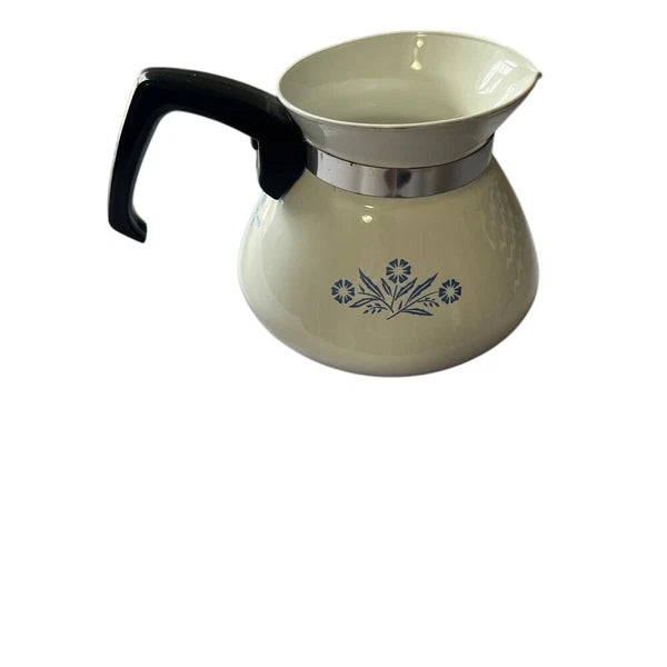 Corning Ware Blue & White Cornflower Coffee Tea Pot w/o lid 6 Cup P-104 Vintage