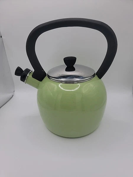 Copco Tea Kettle Avacodo Green 2 QT Whistling Stainless Steel Enamel Wilton