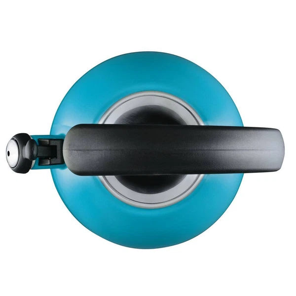 Enamel on Steel Whistling Teakettle with Flip-Up Spout, 8-Cups, Turquoise
