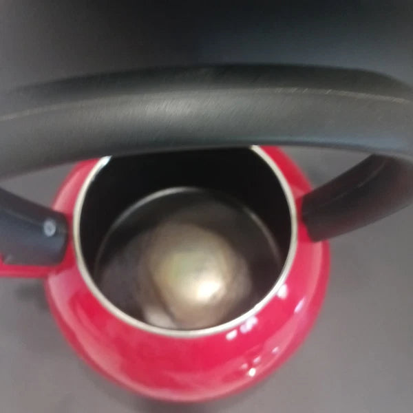 Copco Red Enamel On Steel Whistling Tea Kettle 1.5 Qt