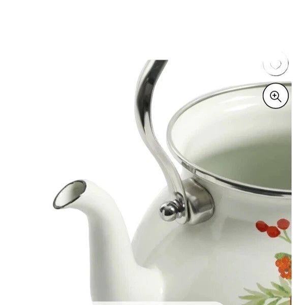 Pioneer Woman Teapot Kettle 1.9 Quart Farmhouse Decor Cheerful Rose Mother Gift