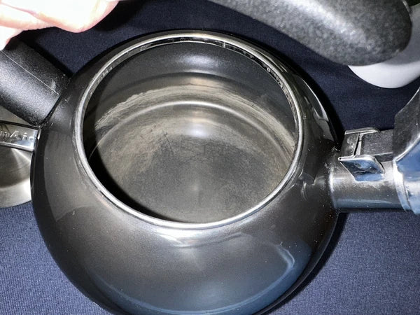 KitchenAid Gunmetal Grey Enamel 2 Quart Tea Kettle Steel Whistling Teapot