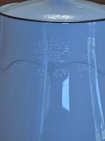 Noritake 6441 Whitebrook Pattern 6 5/8" Teapot/Coffee MCM Floral Bouquet Design