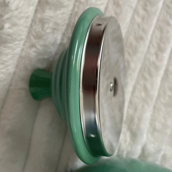 Vintage Fiesta Enamelware Tea Kettle Sea Mist Green Copco Homer Laughlin Enamel